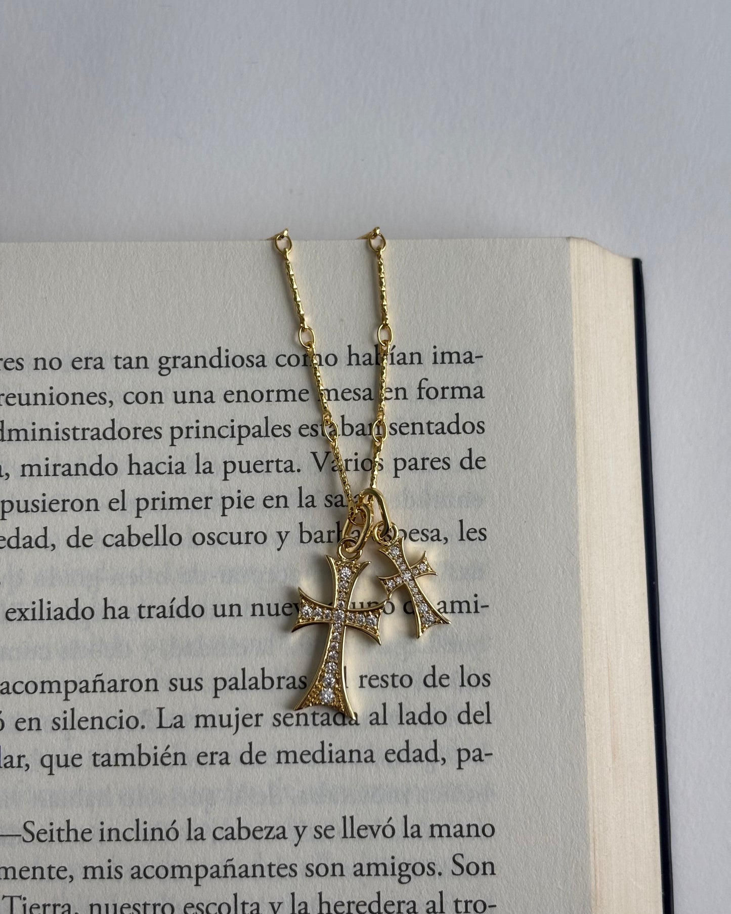 Double Cross Necklace.