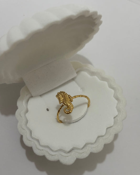 Seahorse ring.